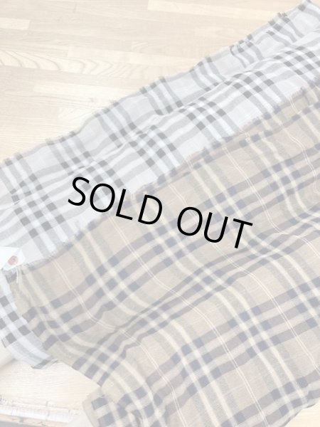 画像7: 生地:チェック柄ウールガーゼ(茶) (7)