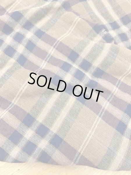 画像3: 生地:チェック柄ウールガーゼ(茶) (3)