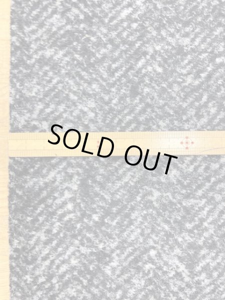 画像2: 生地:ウールツイードボンディング加工(黒) (2)