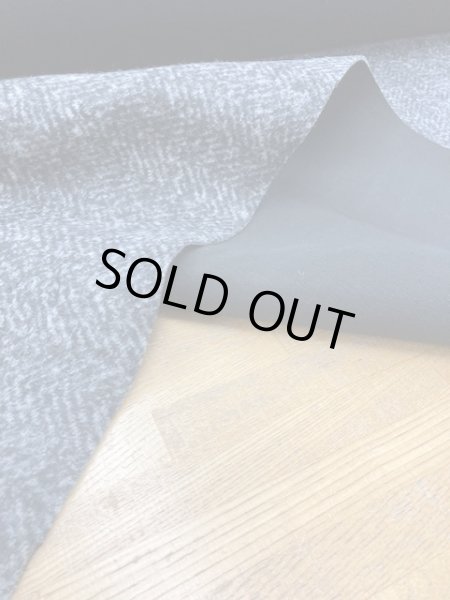 画像4: 生地:ウールツイードボンディング加工(黒) (4)