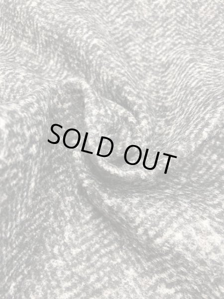 画像6: 生地:ウールツイードボンディング加工(黒) (6)