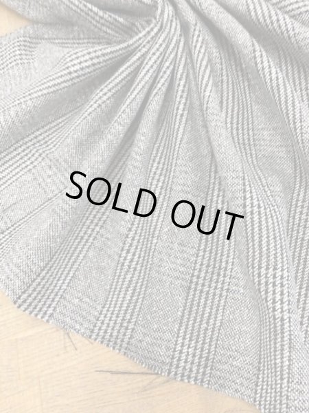 画像5: 生地:麻混チェック柄ウール(グレー/黒) (5)