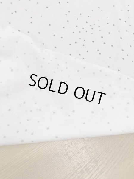 画像3: 生地:ランダム水玉柄綿天竺ニット(白/黒) (3)