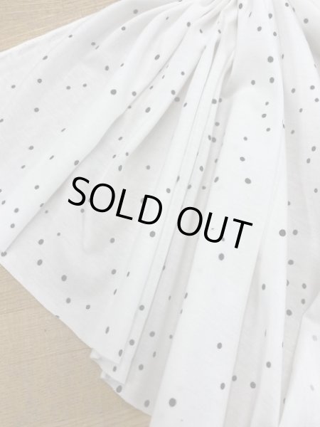 画像5: 生地:ランダム水玉柄綿天竺ニット(白/黒) (5)