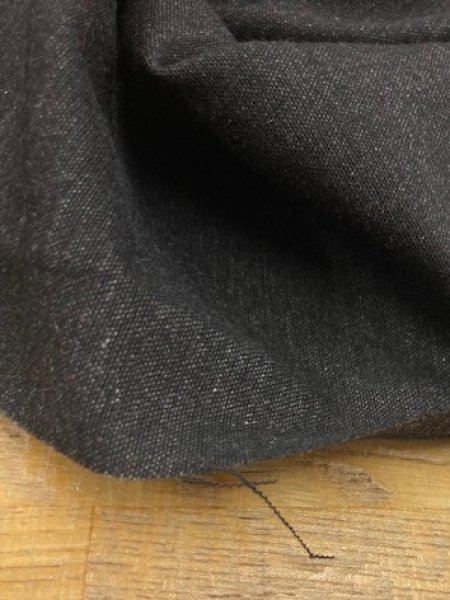 画像7: 生地：ウール混ポリストレッチ（杢黒） (7)