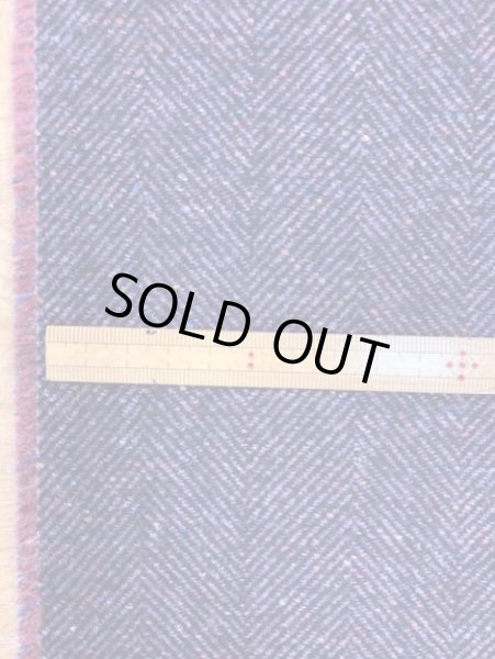 画像2: 生地:ヘリンボーンウール(エンジ紺) (2)