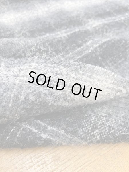 画像4: 生地: オンブレチェックウール(黒) (4)