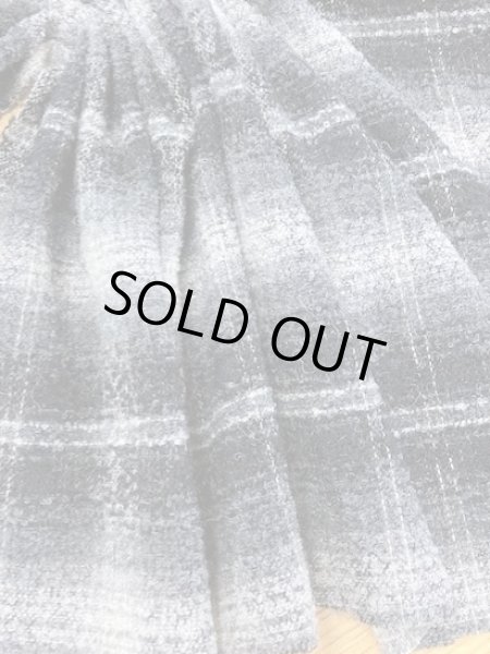 画像6: 生地: オンブレチェックウール(黒) (6)