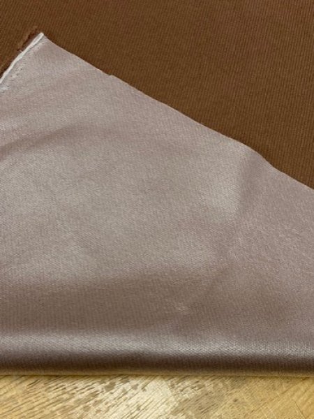 画像3: 生地:ガルゼ織り風裏ビニール加工(茶) (3)