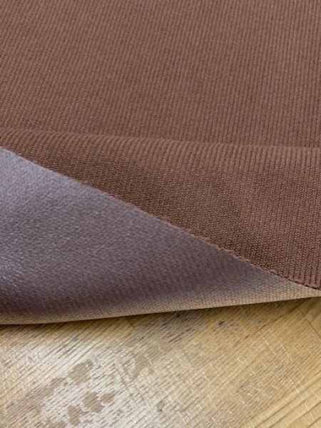 画像4: 生地:ガルゼ織り風裏ビニール加工(茶) (4)