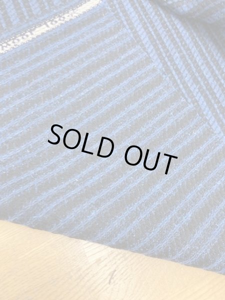 画像3: 生地:ウール100%厚手ストライプ織(紺) (3)