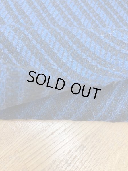 画像4: 生地:ウール100%厚手ストライプ織(紺) (4)