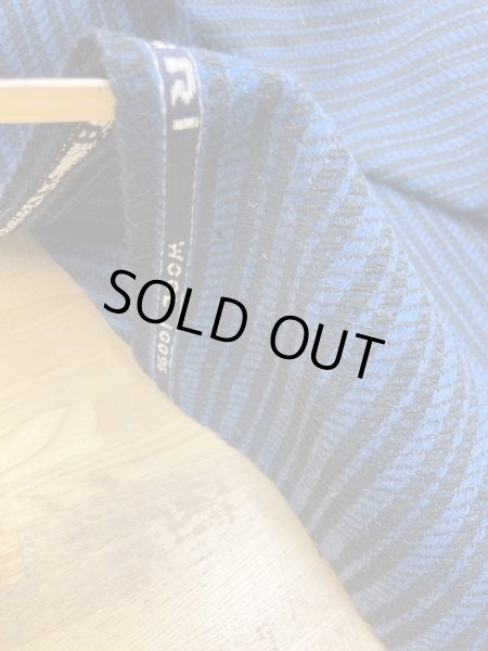 画像5: 生地:ウール100%厚手ストライプ織(紺) (5)