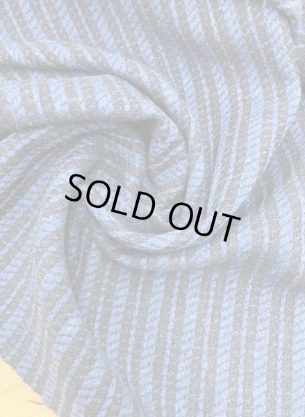 画像6: 生地:ウール100%厚手ストライプ織(紺) (6)