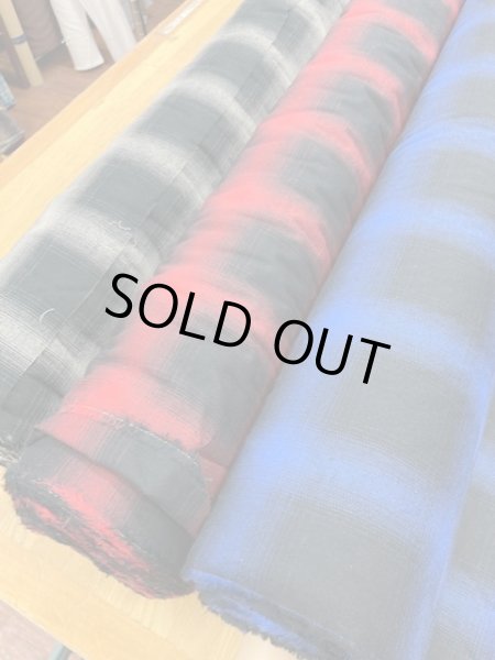 画像8: 生地:片面起毛オンブレチェック柄綿100%(白/黒) (8)