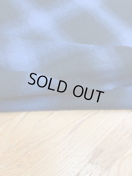 画像4: 生地:片面起毛オンブレチェック柄綿100%(青/黒) (4)