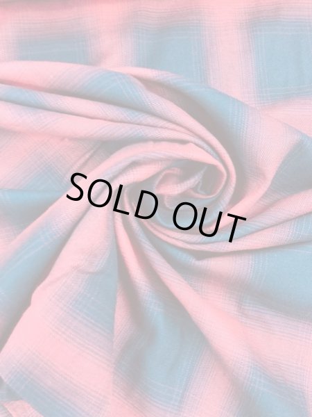 画像7: 生地:片面起毛オンブレチェック柄綿100%(赤/黒) (7)