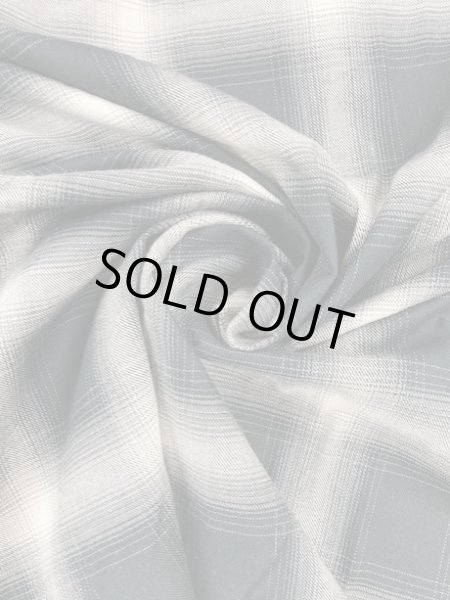 画像6: 生地:片面起毛オンブレチェック柄綿100%(白/黒) (6)