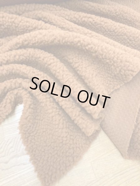 画像4: 生地:もこもこ片面プードルボア(キャメル) (4)