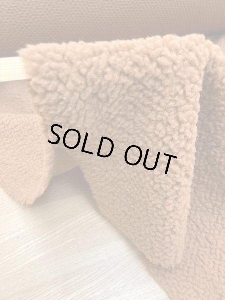 画像7: 生地:もこもこ片面プードルボア(キャメル) (7)