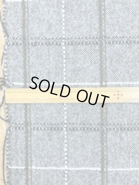 画像2: 生地:ウールポリチェックステッチ(グレー/茶) (2)