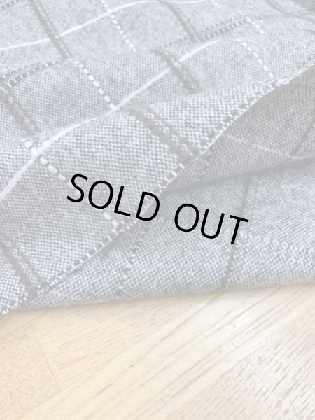 画像3: 生地:ウールポリチェックステッチ(グレー/茶) (3)