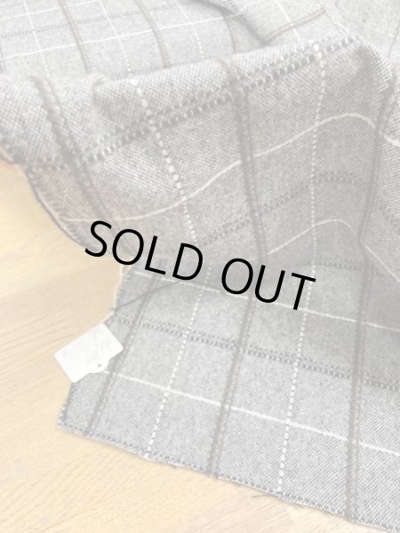 画像4: 生地:ウールポリチェックステッチ(グレー/茶) (4)