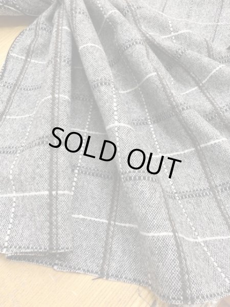 画像5: 生地:ウールポリチェックステッチ(グレー/茶) (5)