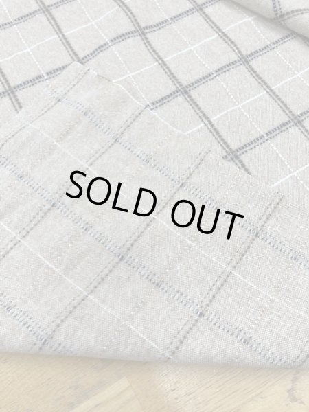 画像3: 生地:ウールポリチェックステッチ(ベージュ/茶) (3)