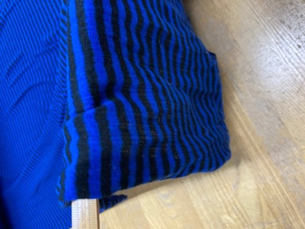 画像3: 生地:綿薄手ボーダーニット(青/黒) (3)