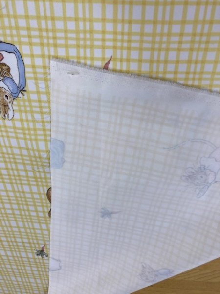 画像4: 生地:ピーターラビットチェック柄防炎コーティングポリ(黄色) (4)