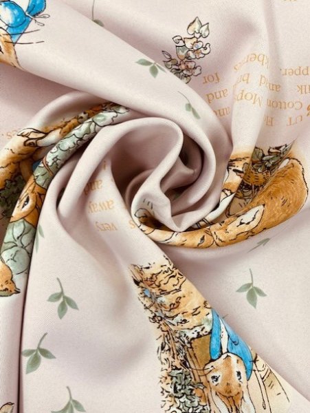 画像7: 生地:ピーターラビット柄防炎コーティングポリ(ピンク) (7)