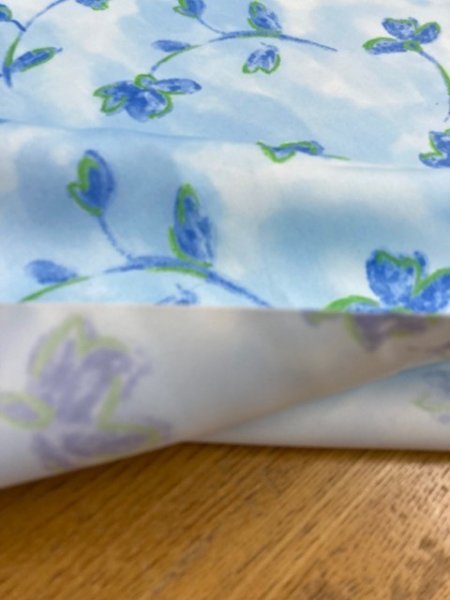 画像5: 生地:花柄防炎コーティングポリ(水色) (5)