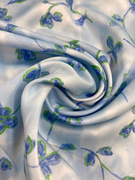 画像7: 生地:花柄防炎コーティングポリ(水色) (7)