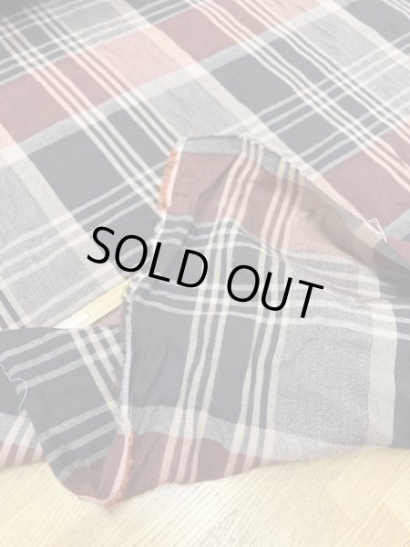 画像4: 生地:綿ウールチェック織り(茶/ベージュ/紺) (4)