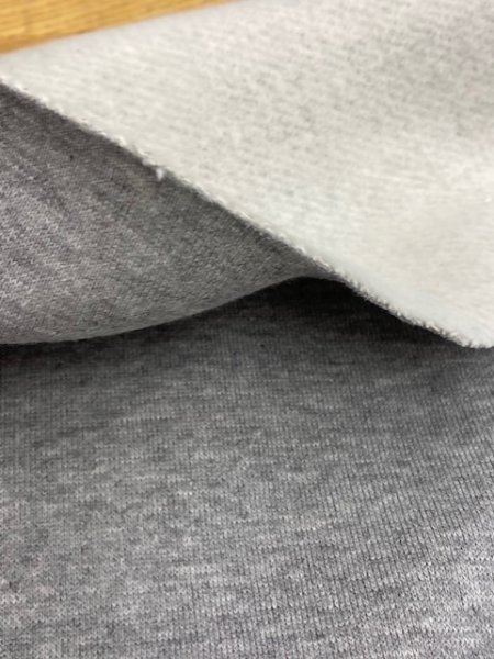 画像4: 生地:霜降り裏起毛裏毛(グレー) (4)