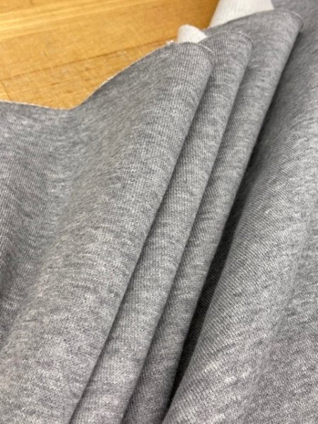 画像6: 生地:霜降り裏起毛裏毛(グレー) (6)