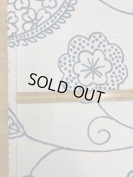 画像2: 生地:ペイズリー柄クロス(生成/紺) (2)