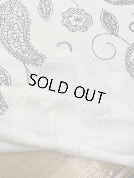 画像4: 生地:ペイズリー柄クロス(生成/紺) (4)