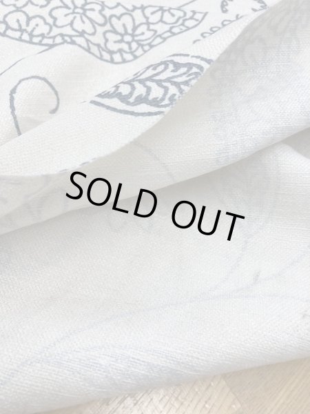 画像5: 生地:ペイズリー柄クロス(生成/紺) (5)