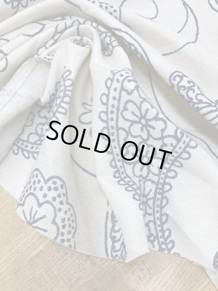 画像6: 生地:ペイズリー柄クロス(生成/紺) (6)