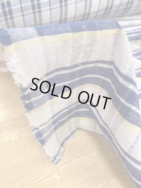 画像6: 生地:チェック柄コットン(生成/紺/黄) (6)