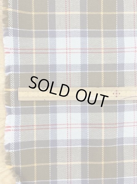 画像2: 生地:チェック柄ネル裏起毛(クリーム/茶) (2)