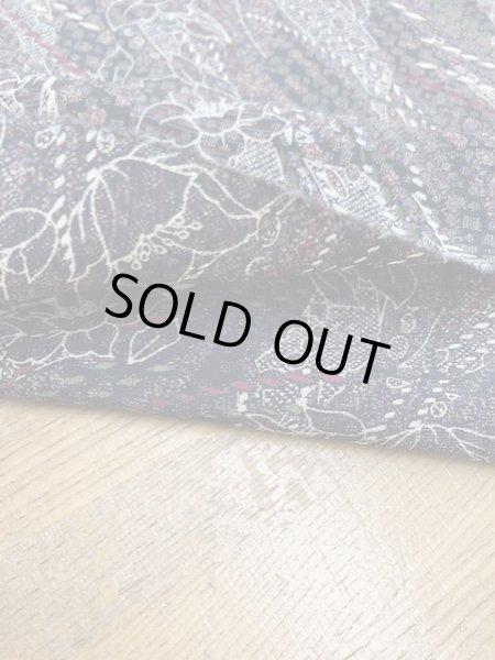 画像4: 生地:プリントポリエステル(黒茶エンジ) (4)