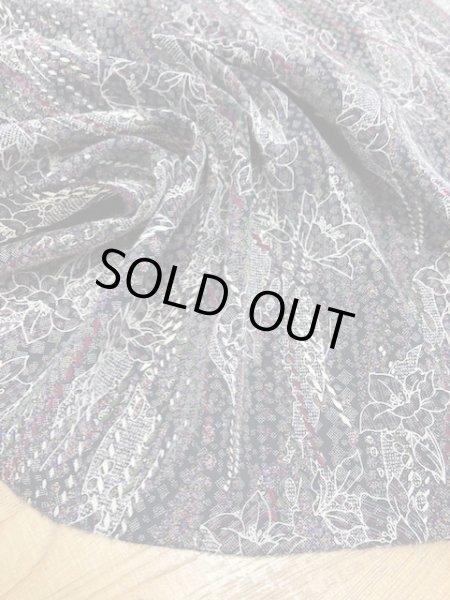 画像5: 生地:プリントポリエステル(黒茶エンジ) (5)