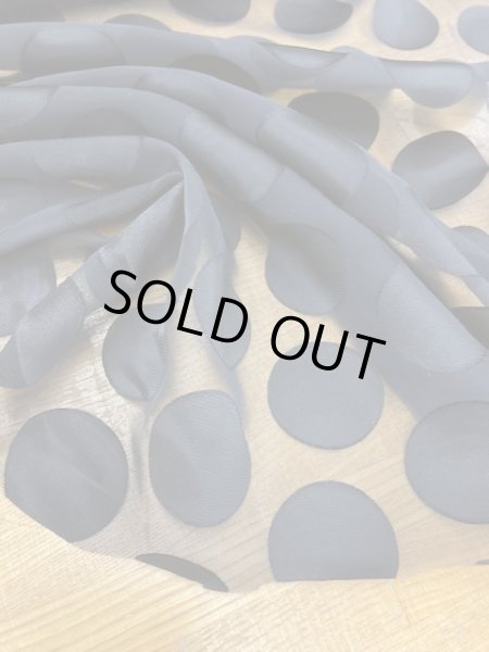 画像5: 生地：大きなドット柄カットボイルシフォン（黒） (5)