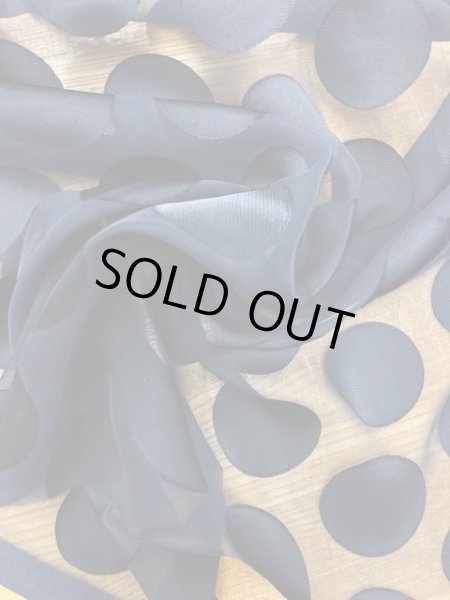 画像6: 生地：大きなドット柄カットボイルシフォン（黒） (6)