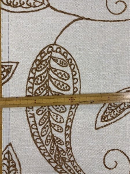 画像2: 生地:ペイズリー柄クロス(生成/茶) (2)