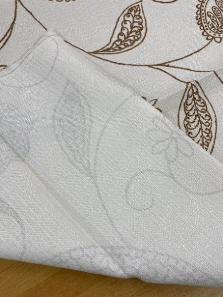 画像3: 生地:ペイズリー柄クロス(生成/茶) (3)