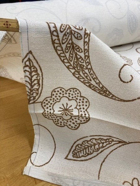 画像5: 生地:ペイズリー柄クロス(生成/茶) (5)